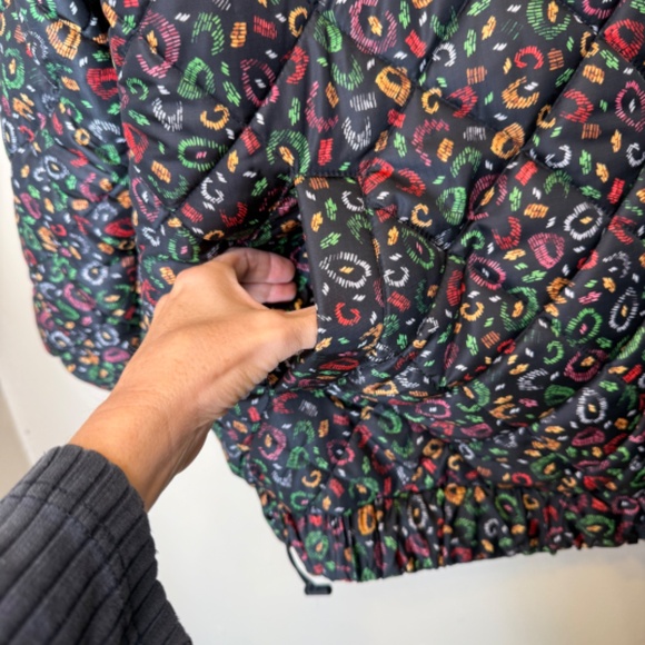 Farm Rio NWT Borogodo Reversible Metallic Quilted Patchwork Puffer Coat Jacket - Picture 14 of 17